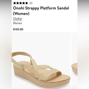 OluKai Onohi Strappy Platform Sandal Women size 8 New with tags